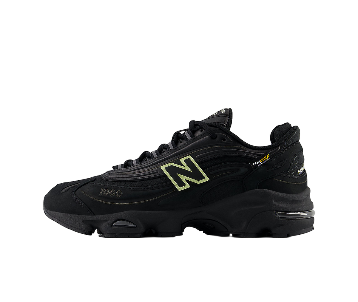 Overkicks - New Balance 1000 Cordura Black Neon (M1000BBV) - vista lateral