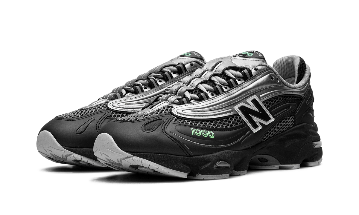 Overkicks - New Balance 1000 Dark Silver Metallic Lime Leaf (M1000T) - vista trasera