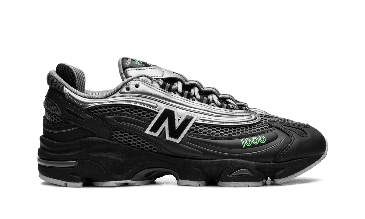Overkicks - New Balance 1000 Dark Silver Metallic Lime Leaf (M1000T) - detalle talón