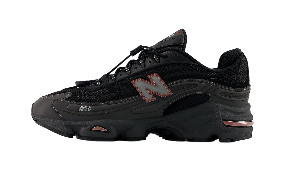 Overkicks - New Balance 1000G Black Metallic Red Rock (U100010A) - vista lateral