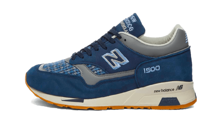 Overkicks - New Balance 1500 MiUK Navy Grey Harris Tweed (M1500HT) - vista lateral
