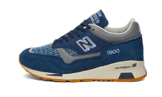 Overkicks - New Balance 1500 MiUK Navy Grey Harris Tweed (M1500HT) - vista lateral