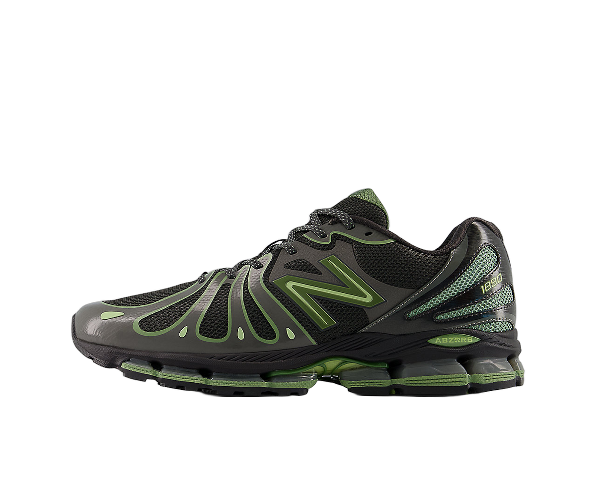 Overkicks - New Balance 1890 Faded Black Utility Green (U189071H) - vista lateral
