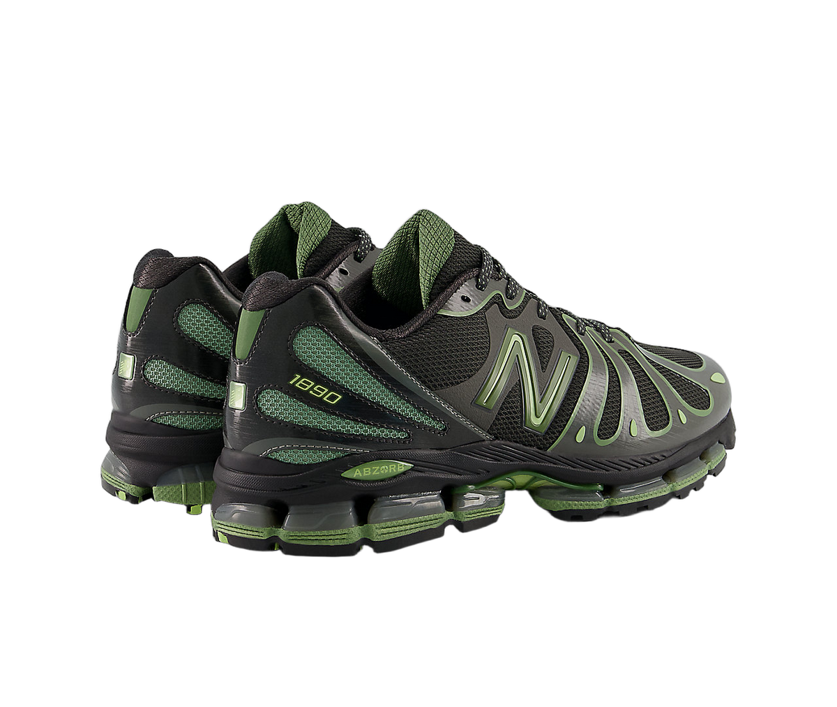Overkicks - New Balance 1890 Faded Black Utility Green (U189071H) - par completo