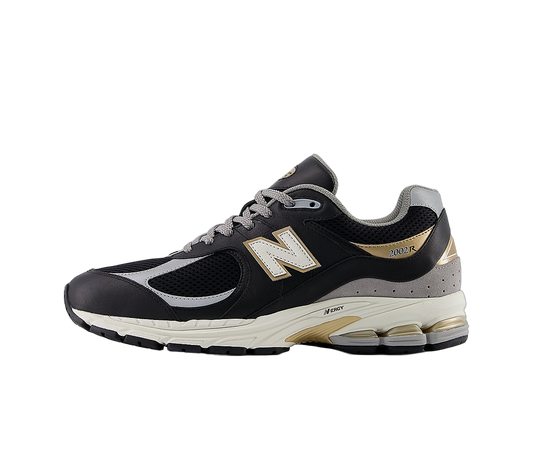 Overkicks - New Balance 2002R Black Sea Salt Gold Metallic (M2002RPO) - vista lateral
