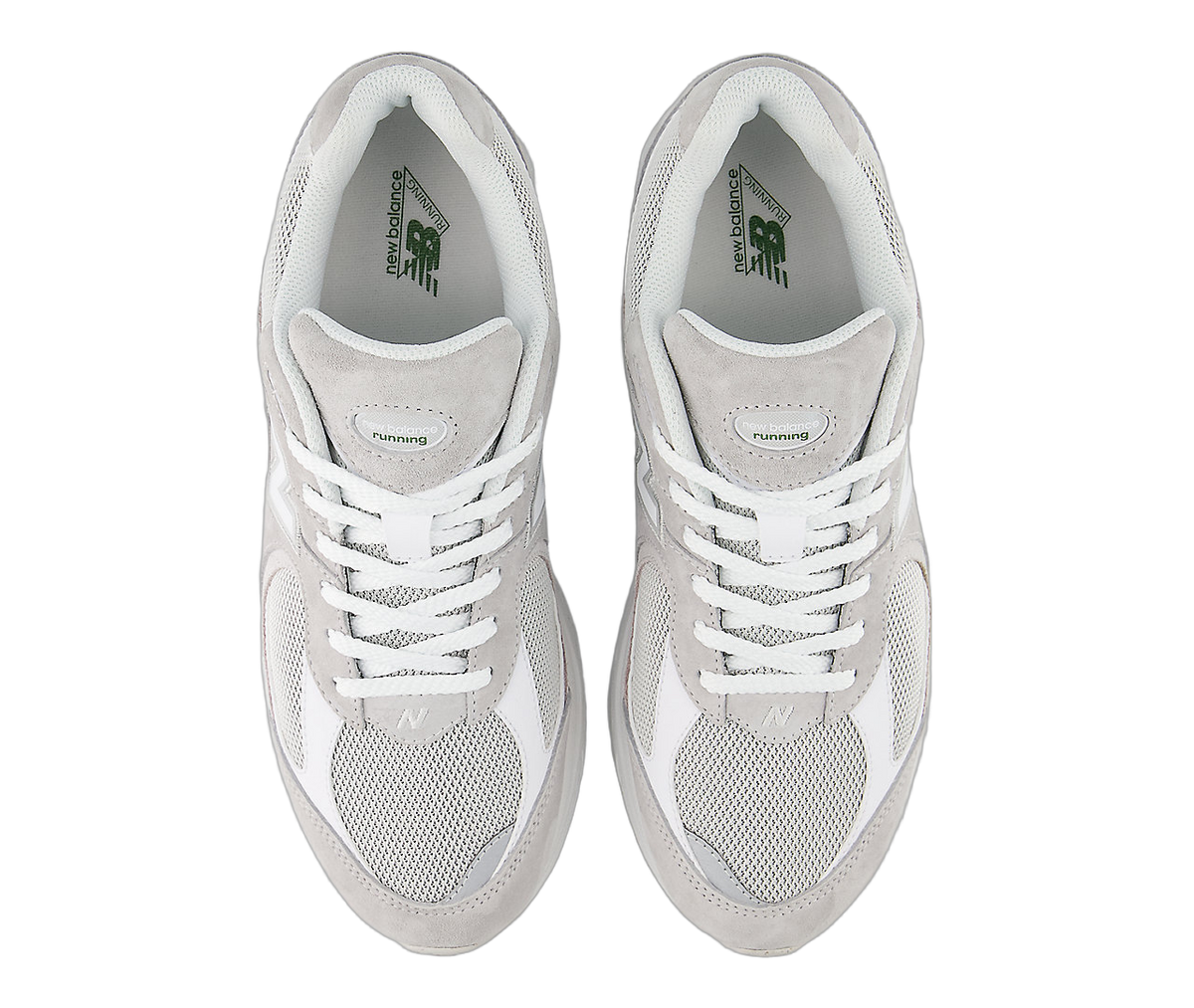 Overkicks - New Balance 2002R Rain Cloud Grey Matter White Green (U2002RK) - par completo