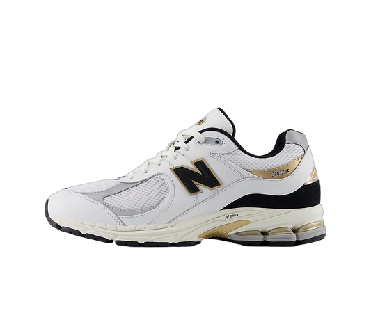 Overkicks - New Balance 2002R White Black Gold Metallic (M2002RPN) - vista lateral