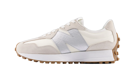 Overkicks - New Balance 327 Angora Silver Metallic (Womens) (W327240) - vista lateral