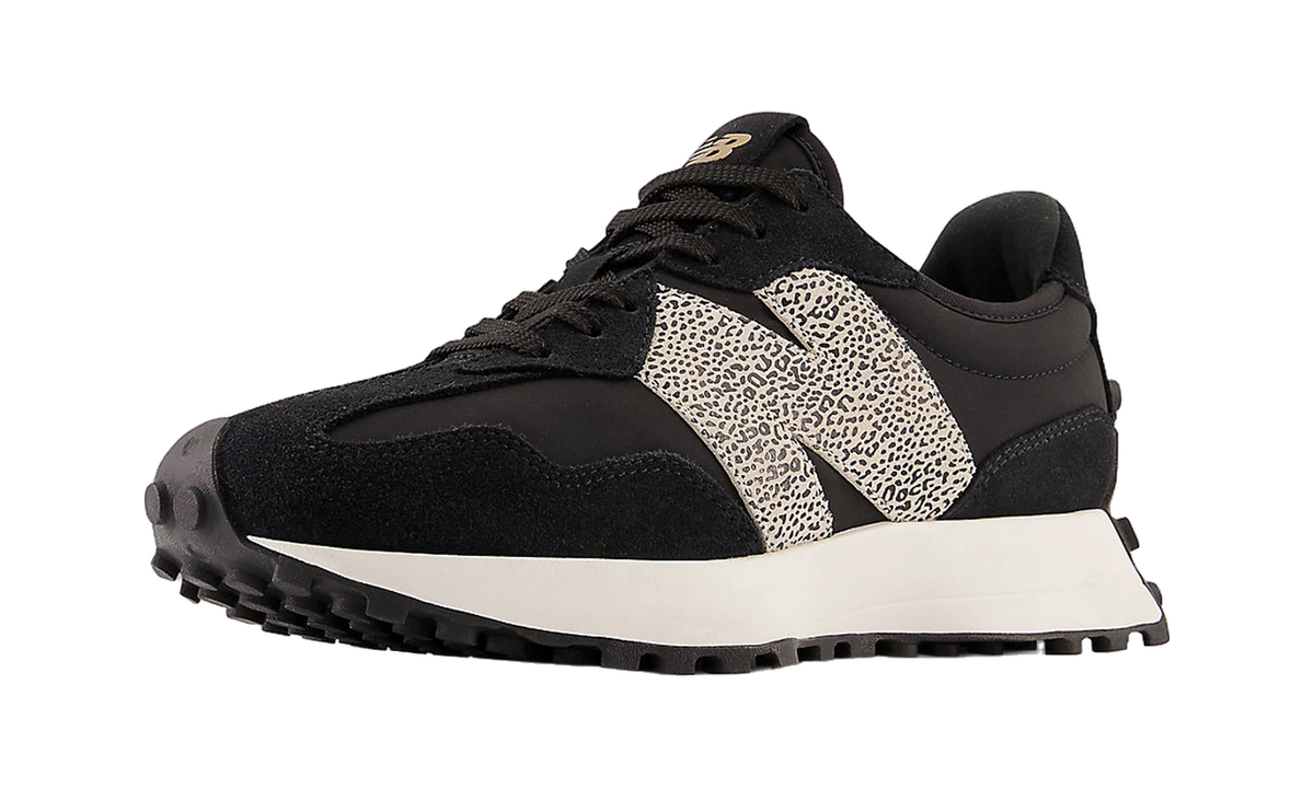 Overkicks - New Balance 327 Black Leopard (Womens) (WS327PH) - vista trasera