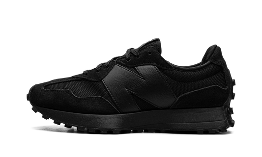 New Balance 327 Black White Tongue Logo