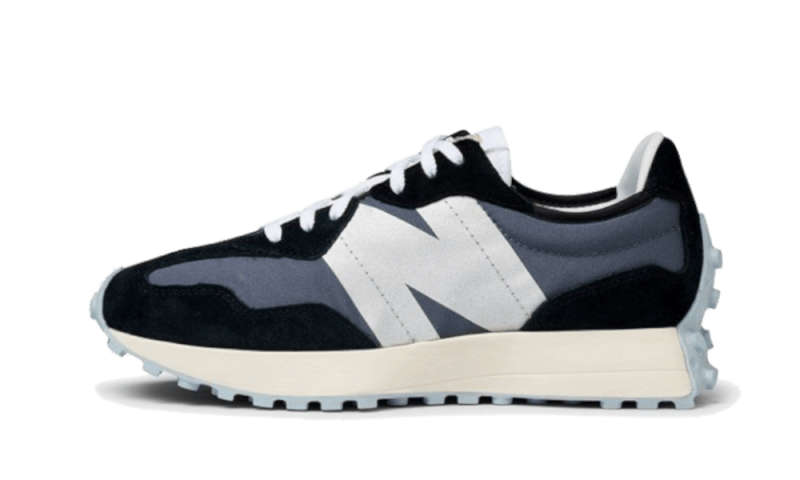 Overkicks - New Balance 327 Black (Womens) (WS327CPA) - vista lateral