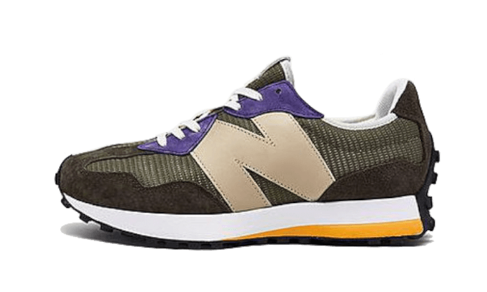 Overkicks - New Balance 327 Brown True Camo Black Plum (MS327DO) - vista lateral