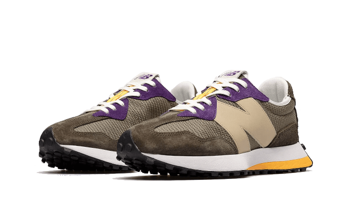 Overkicks - New Balance 327 Brown True Camo Black Plum (MS327DO) - vista trasera