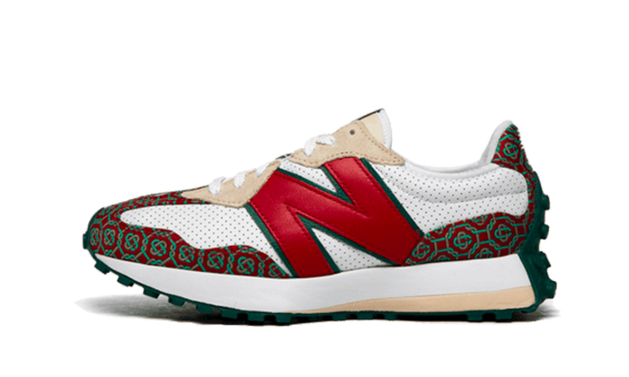 Overkicks - New Balance 327 Casablanca Red Monogram (MS327CAA) - vista lateral