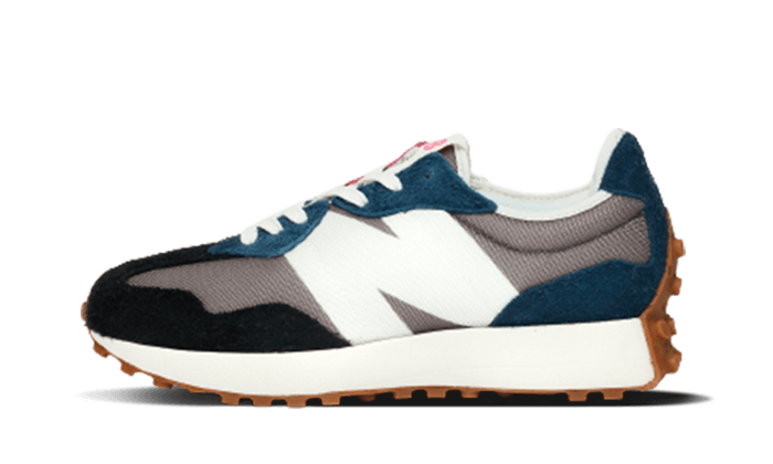 Overkicks - New Balance 327 Grey Navy Black (MS327SFB) - vista lateral
