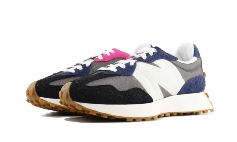 Overkicks - New Balance 327 Grey Navy Black (MS327SFB) - vista trasera
