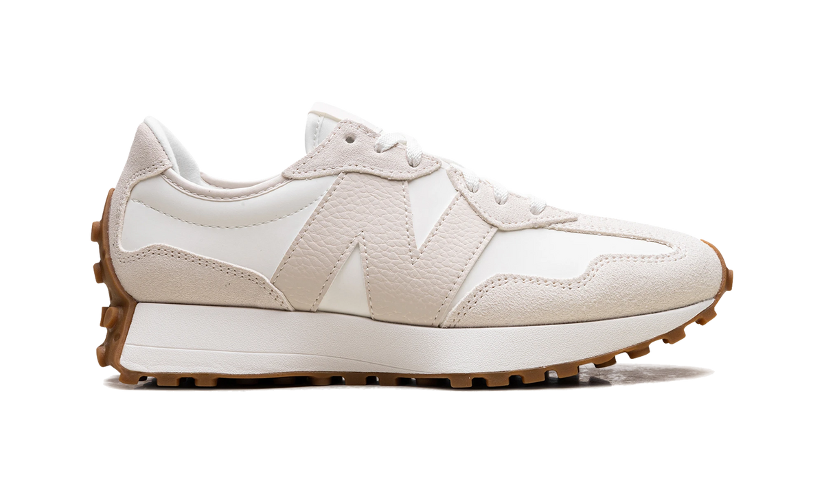 Overkicks - New Balance 327 Linen Sea Salt Gum (Womens) (WS327NKD) - detalle talón