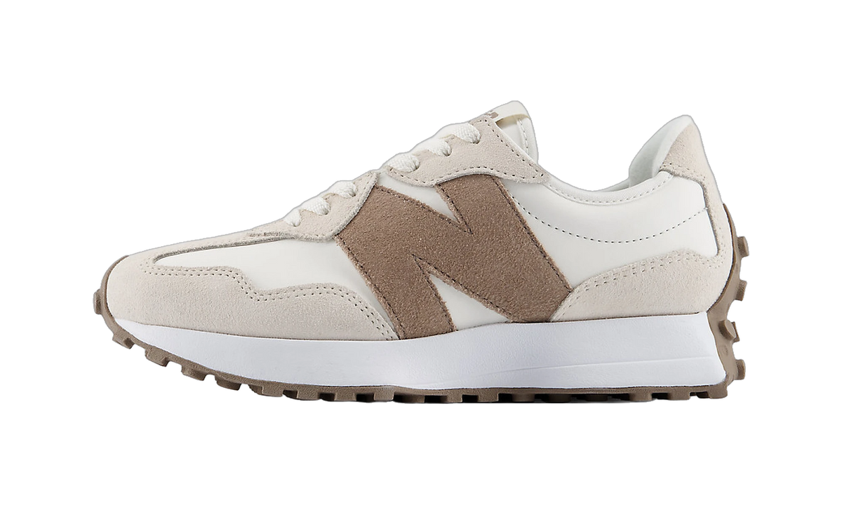 Overkicks - New Balance 327 Linen Sea Salt Mushroom (Womens) (W327SUC) - vista lateral