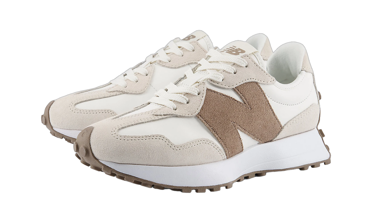 Overkicks - New Balance 327 Linen Sea Salt Mushroom (Womens) (W327SUC) - vista trasera
