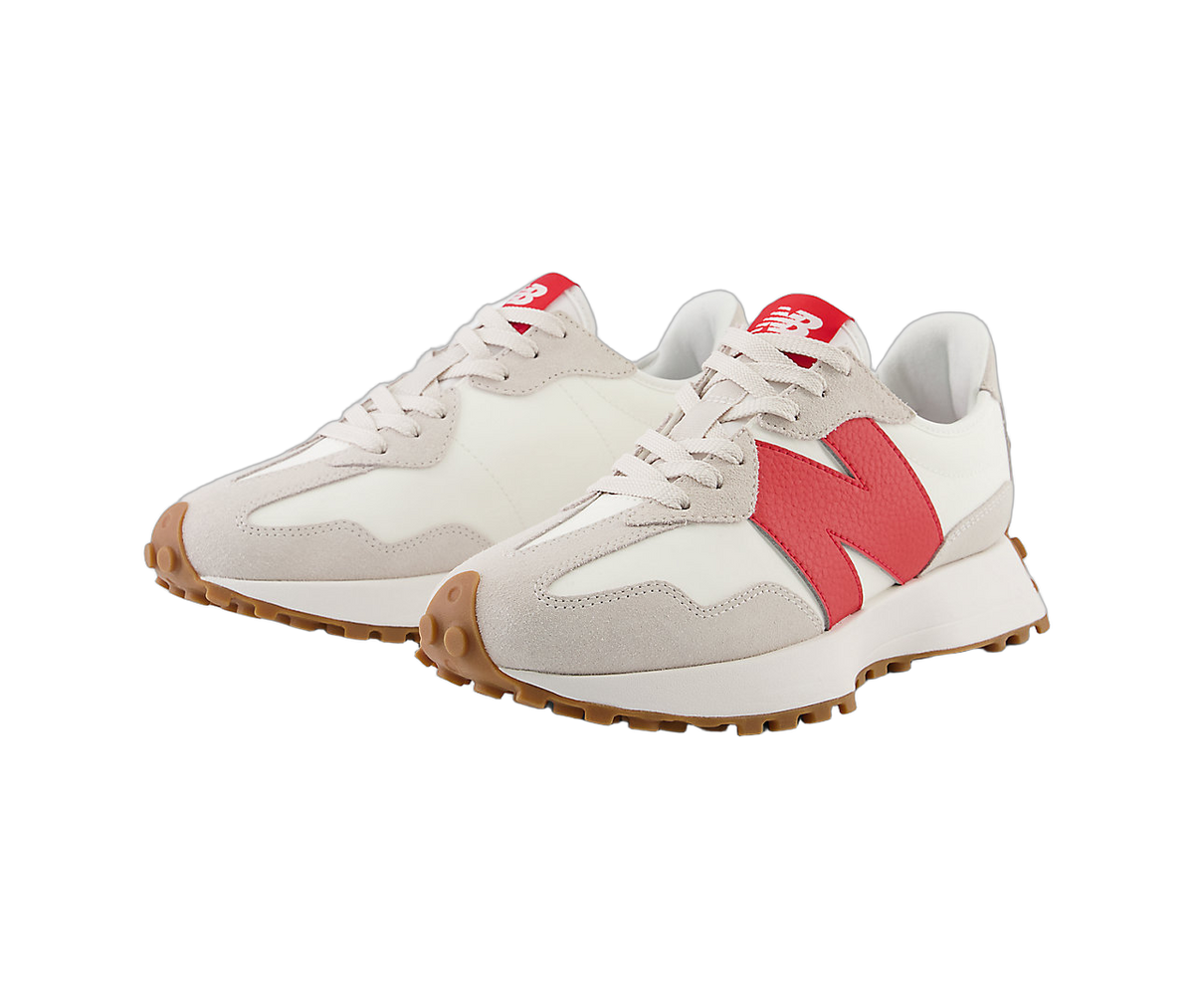 Overkicks - New Balance 327 Moonbeam True Red (Womens) (WS327GC) - vista trasera