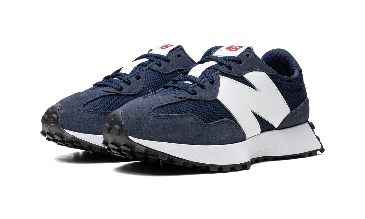 Overkicks - New Balance 327 Natural Indigo White (MS327CNW) - vista trasera