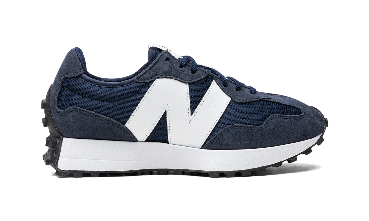 Overkicks - New Balance 327 Natural Indigo White (MS327CNW) - detalle talón