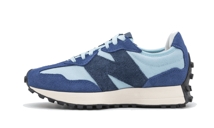 Overkicks - New Balance 327 Navy Blue (MS327WD) - vista lateral