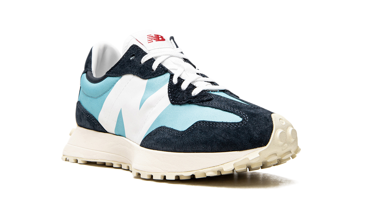 Overkicks - New Balance 327 Navy White (Womens) (WS327CPB) - detalle lateral interior