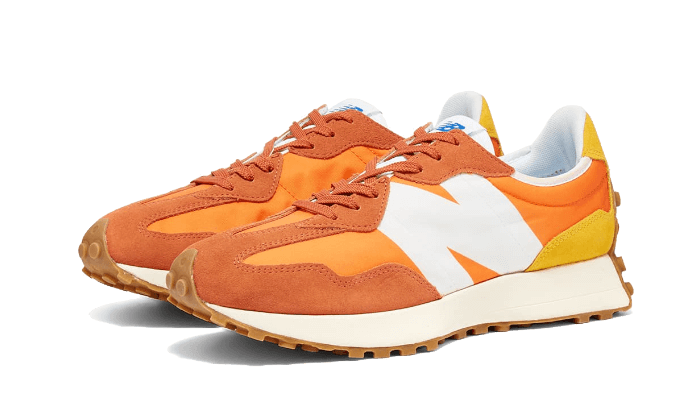 Overkicks - New Balance 327 Orange (MS327CLA) - vista trasera