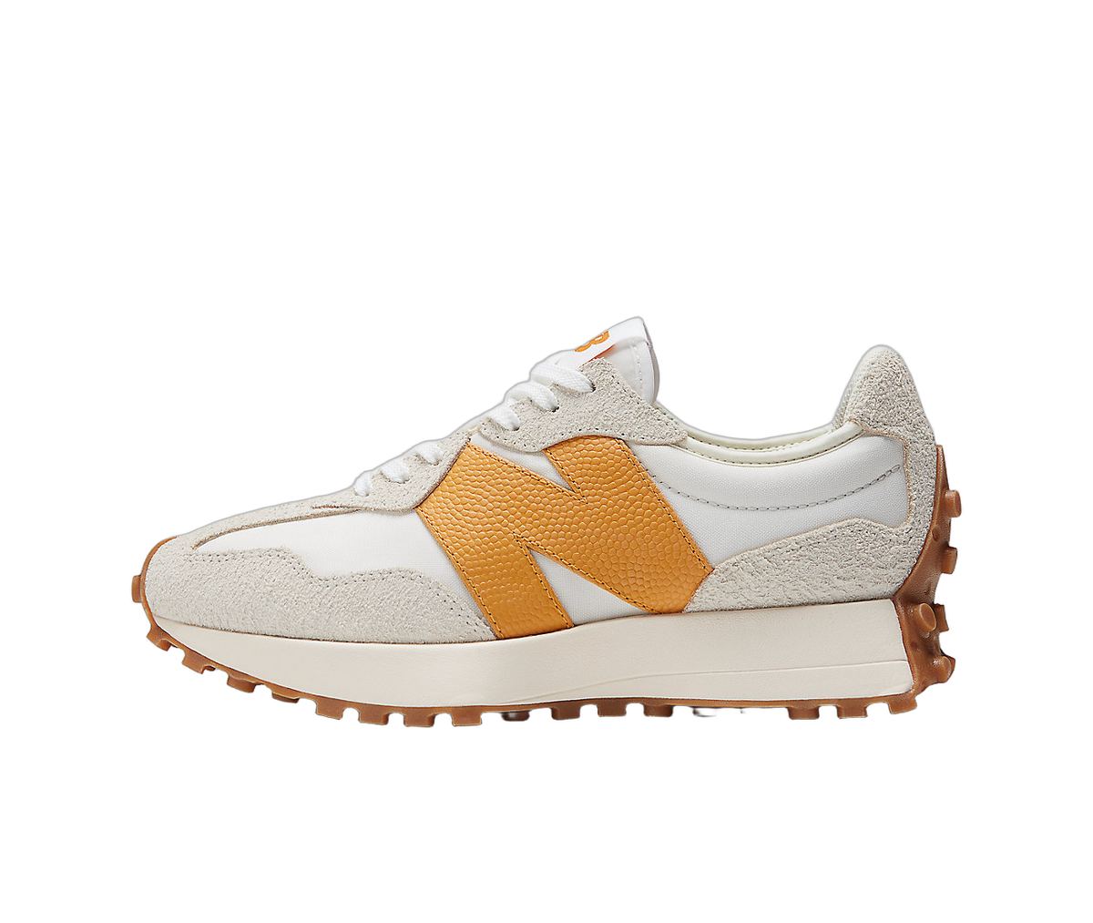 Overkicks - New Balance 327 Sea Salt Golden Hour Gum (Womens) (WS327BY) - vista lateral
