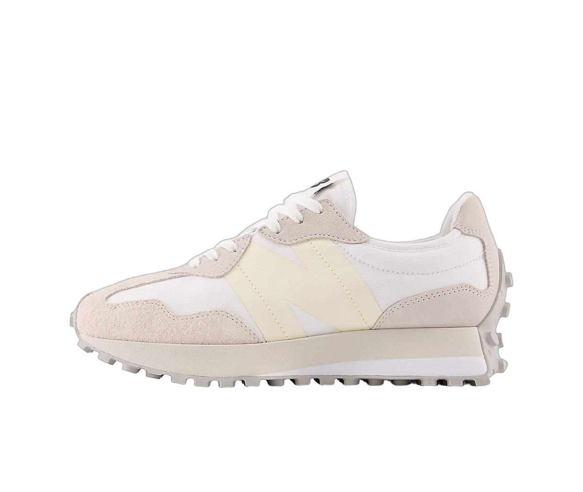 Overkicks - New Balance 327 Sea Salt White (Womens) (WS327EO) - vista lateral