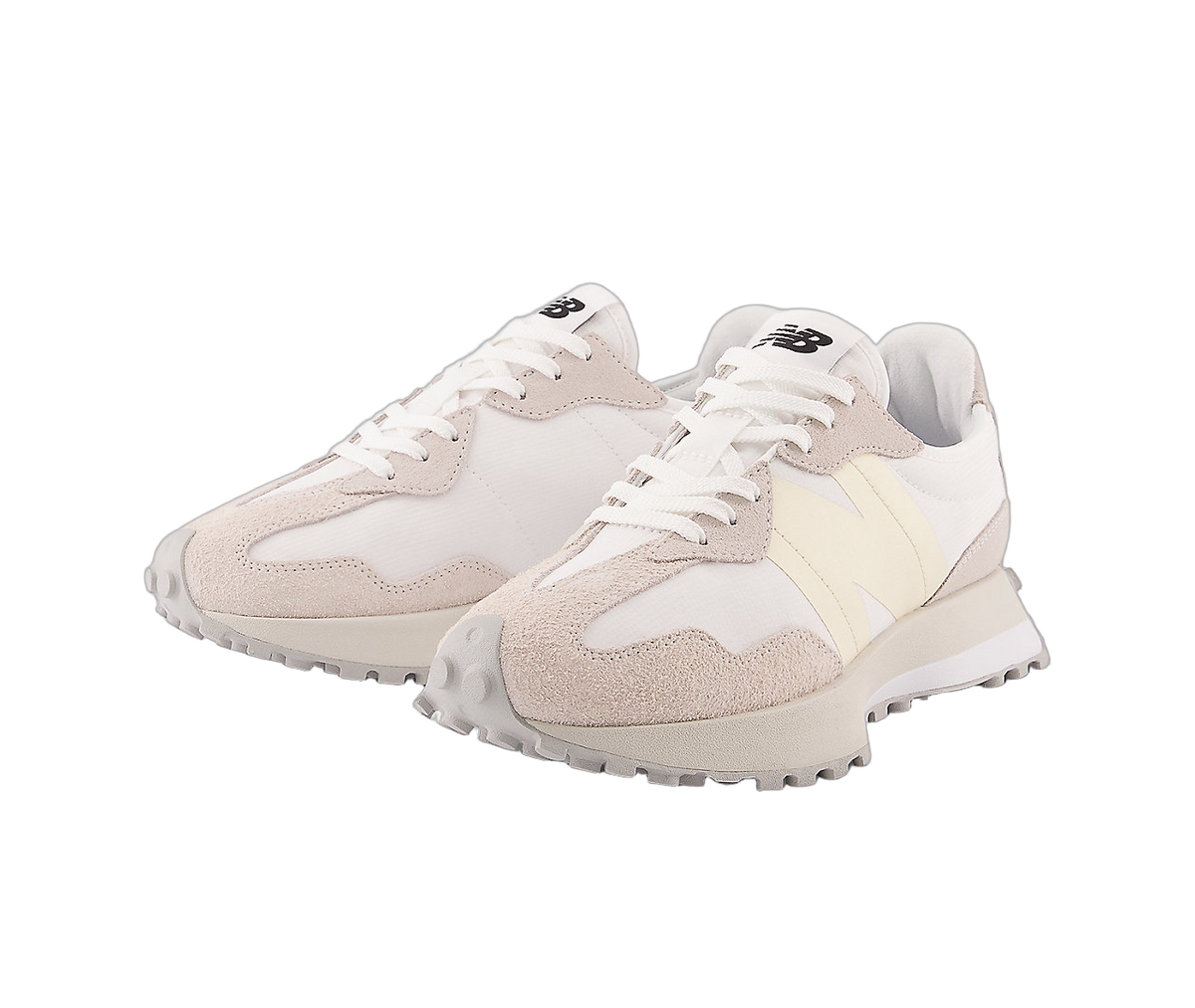 Overkicks - New Balance 327 Sea Salt White (Womens) (WS327EO) - vista trasera