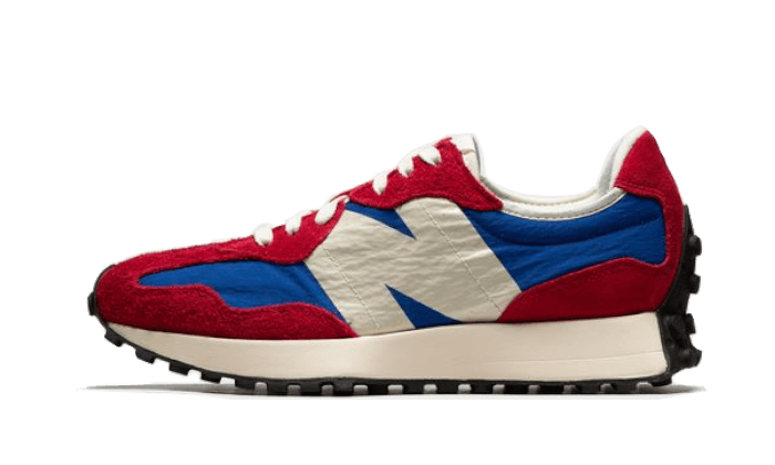 Overkicks - New Balance 327 Team Red Blue Sea Salt (MS327CH) - vista lateral
