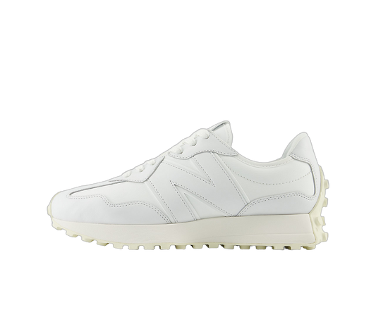 Overkicks - New Balance 327 White Leather (U327LP) - vista lateral