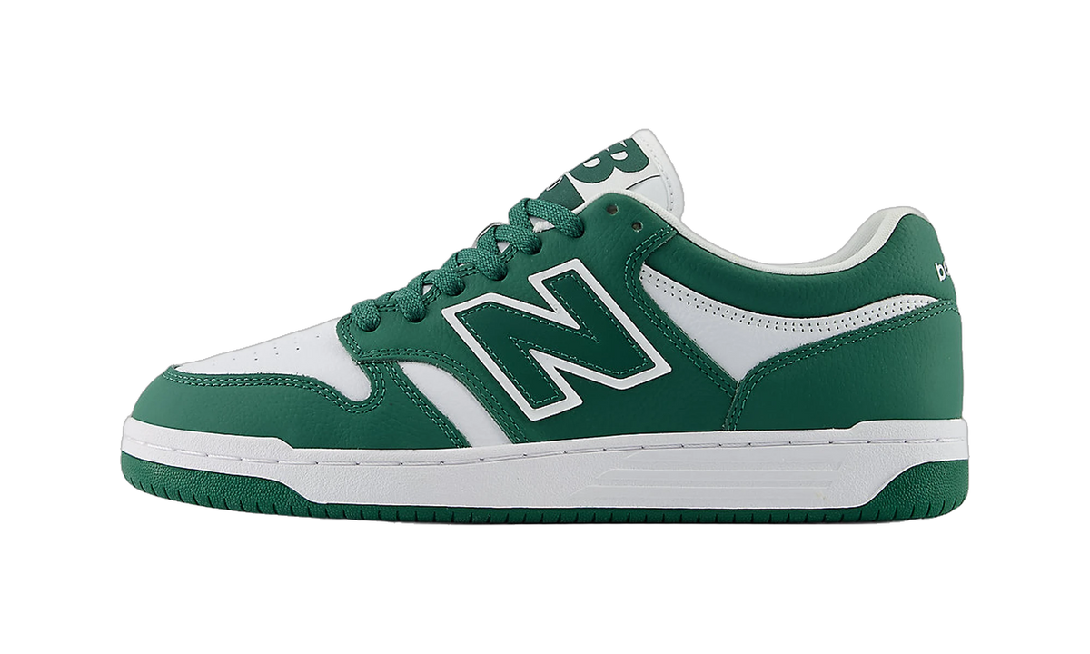Overkicks - New Balance 480 Team Forest Green White (BB480LGH) - vista lateral