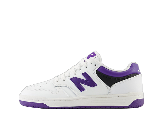 Overkicks - New Balance 480 White Prism Purple (BB480LPB) - vista lateral