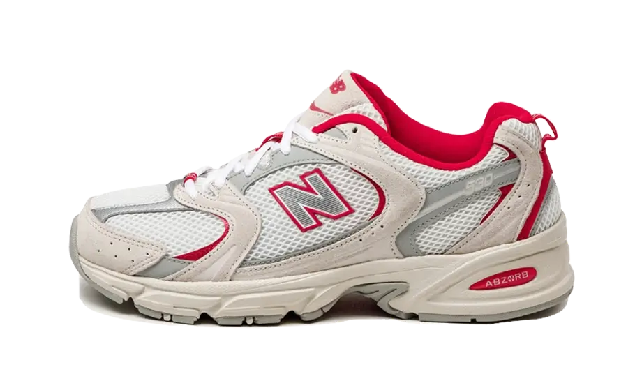 Overkicks - New Balance 530 Beige Red (MR530QB) - vista lateral