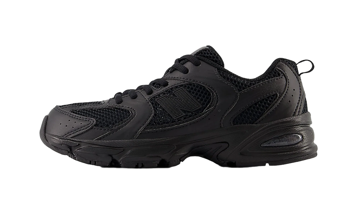 Overkicks - New Balance 530 Black Dark Grey (GS) (GR530PB) - vista lateral