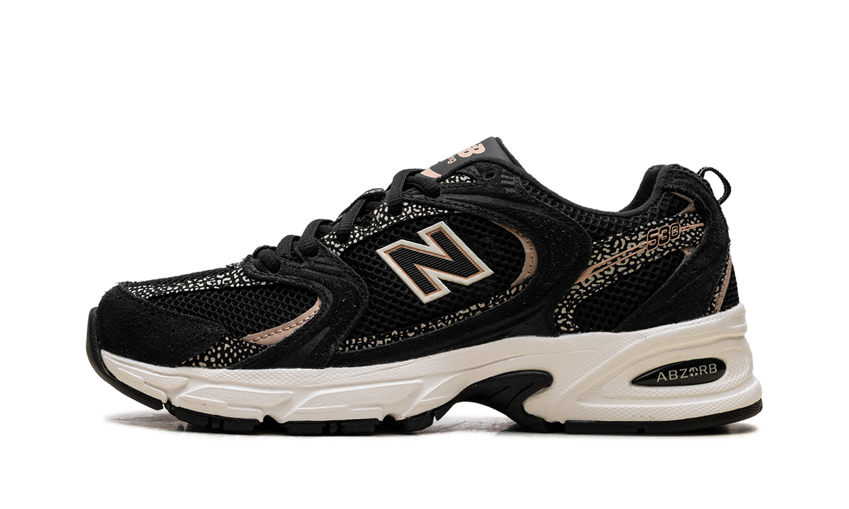 Overkicks - New Balance 530 Black Flat Taupe (U530CRB) - vista lateral
