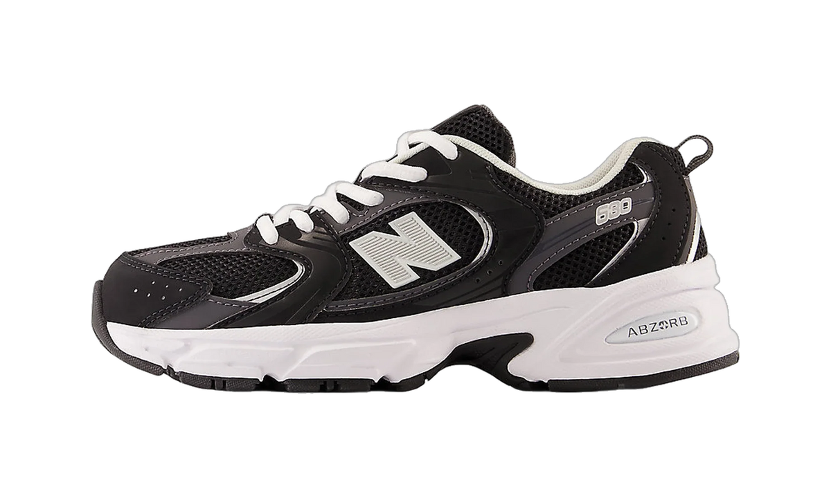 Overkicks - New Balance 530 Classic Black Grey (GS) (GR530CC) - vista lateral