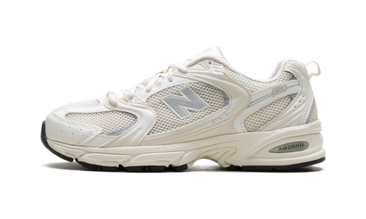 Overkicks - New Balance 530 Cream White Silver (MR530LZ) - vista lateral