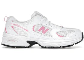 Overkicks - New Balance 530 Lace White Signal Pink (GS) (GR530CL) - vista lateral