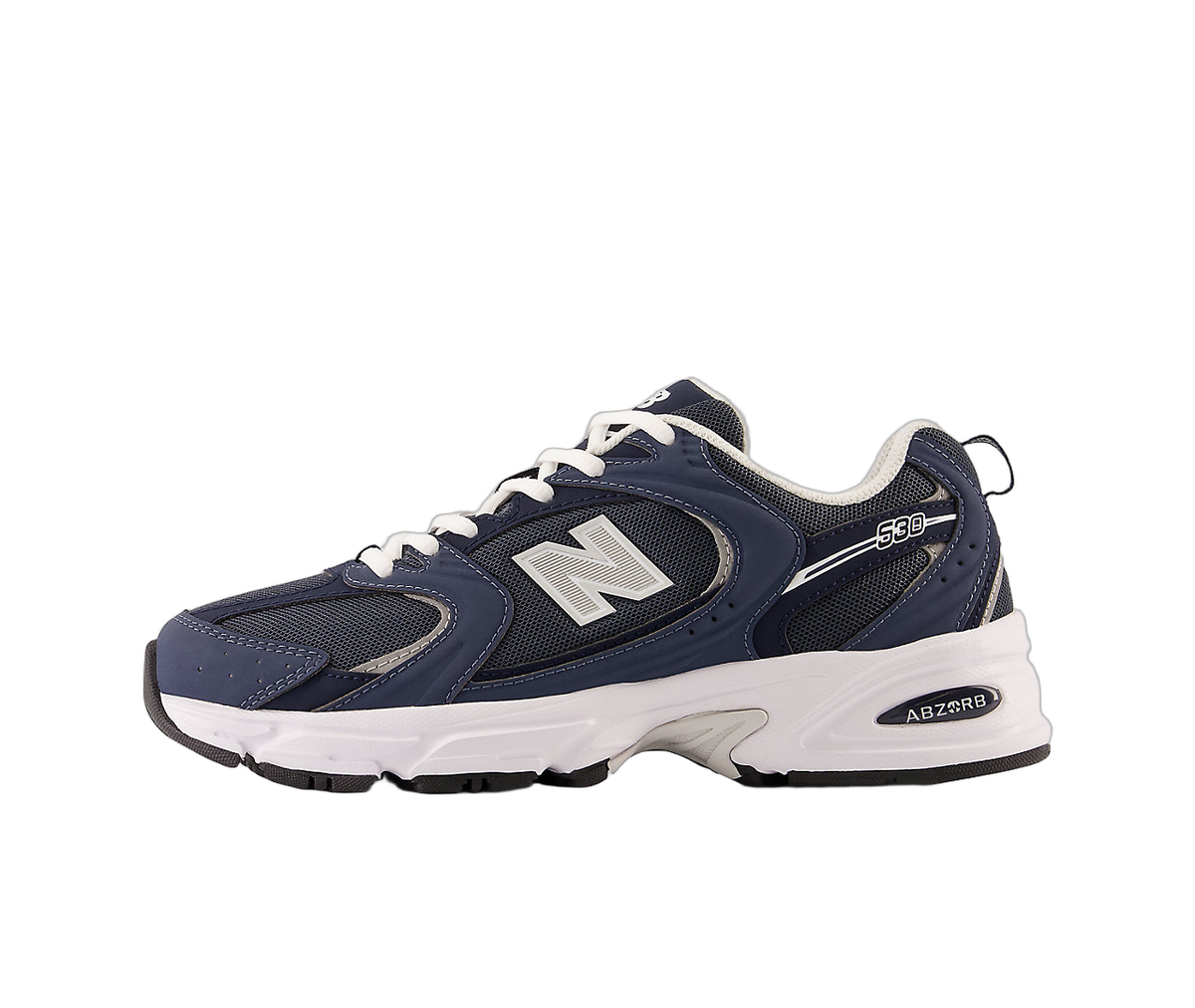 Overkicks - New Balance 530 Navy Silver (MR530SMT) - vista lateral