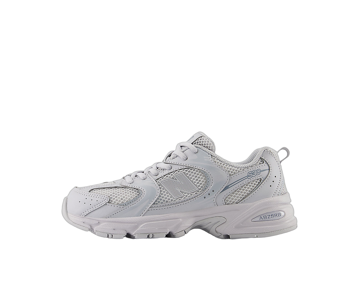 Overkicks - New Balance 530 Pearl Grey Steel (GS) (GR530TBA) - vista lateral