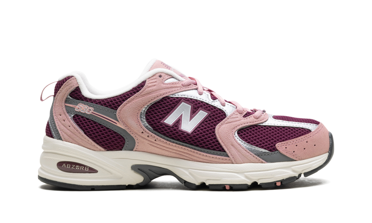 Overkicks - New Balance 530 Pink Moon Burgundy (MR530PG) - detalle talón