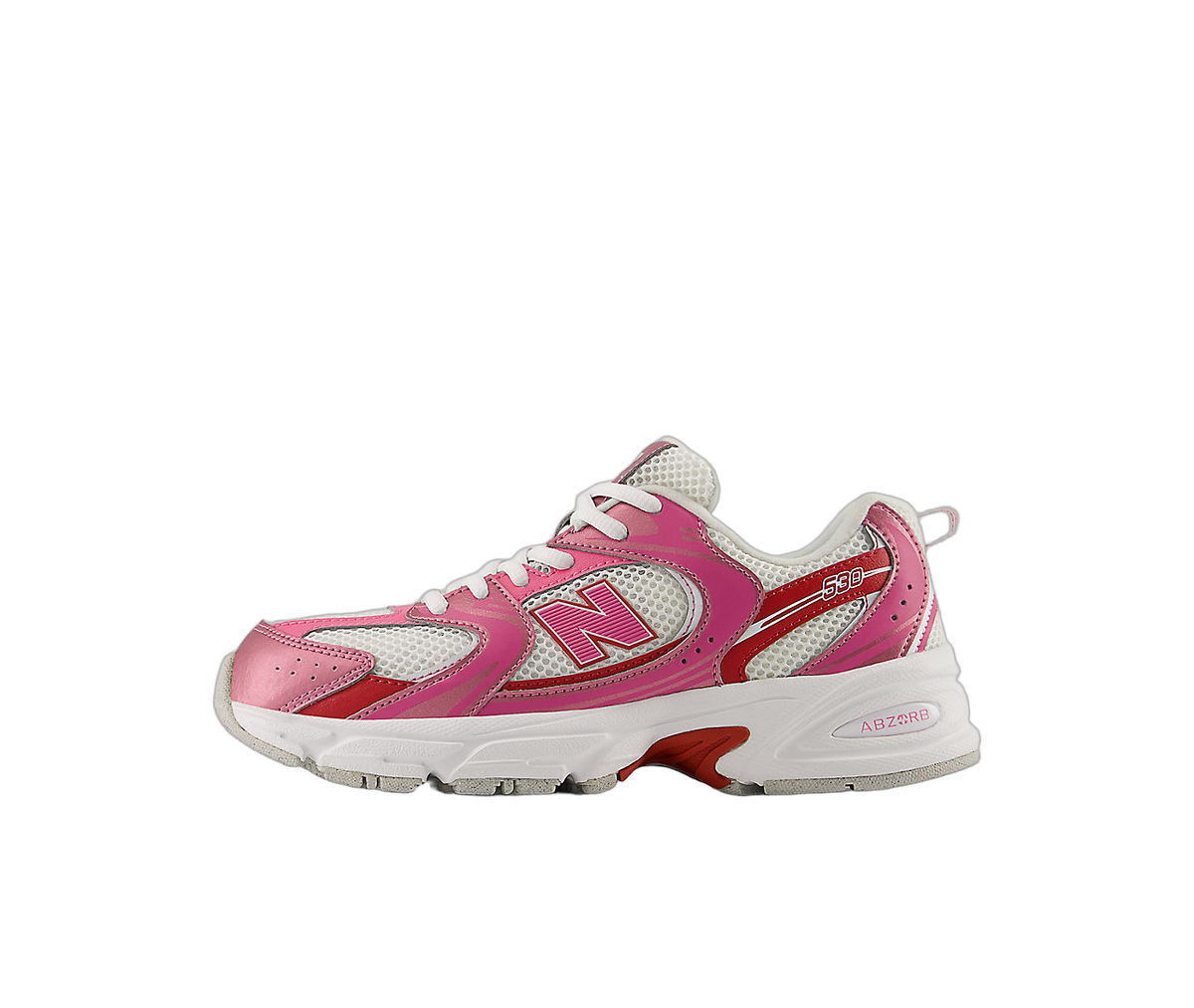 Overkicks - New Balance 530 Pink Satin Shadow Red (GS) (G5303XO) - vista lateral