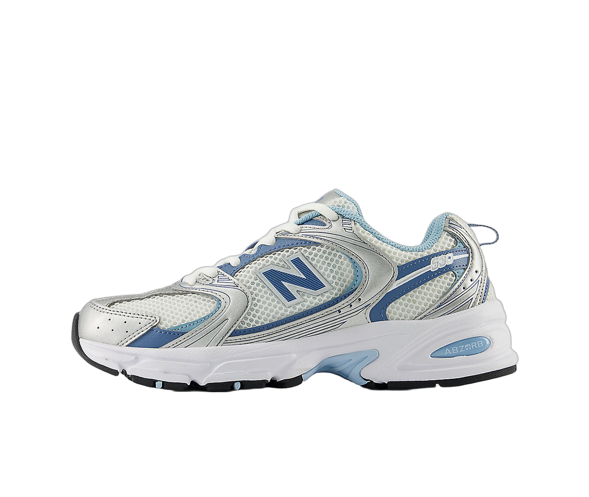 Overkicks - New Balance 530 Silver Metallic Heron Blue (MR530ADA) - vista lateral