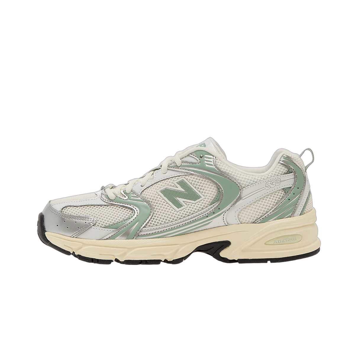 Overkicks - New Balance 530 Silver Metallic Mosaic Green (U530SEB) - vista lateral