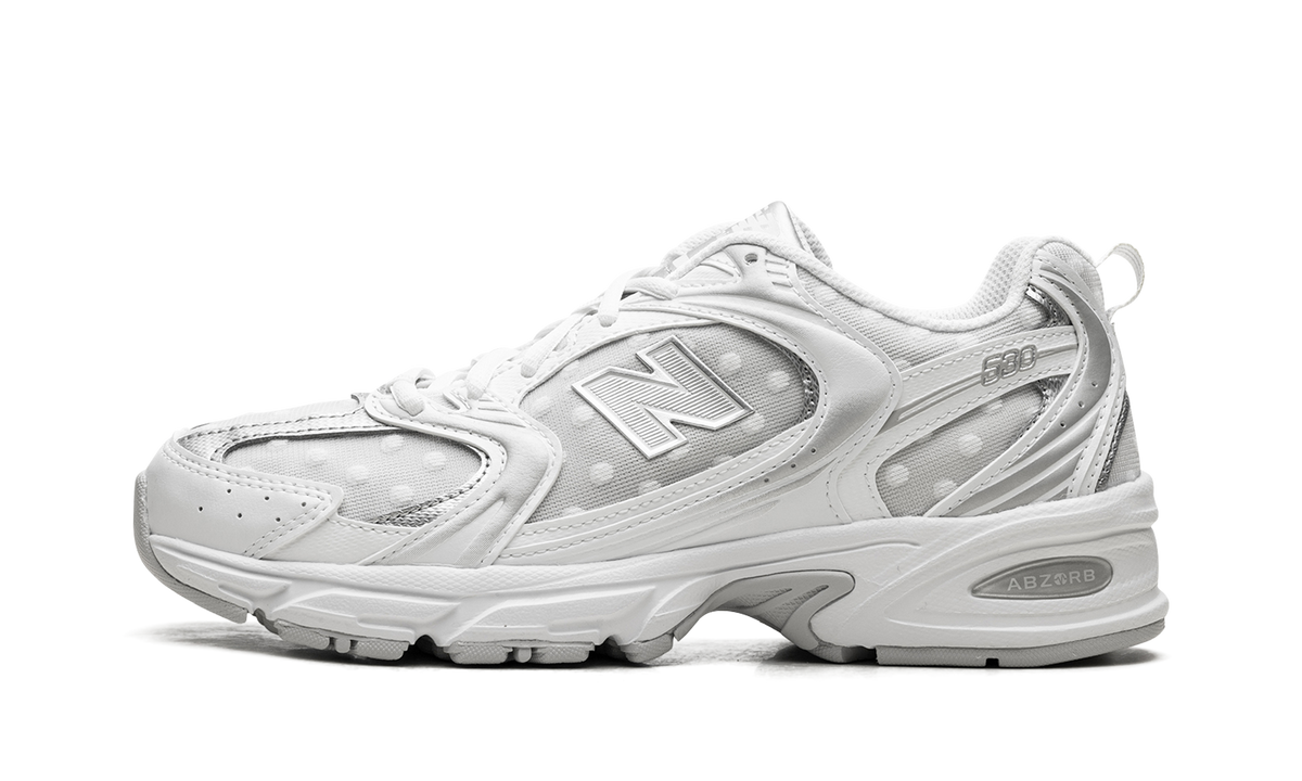 Overkicks - New Balance 530 Silver Metallic Polka Dots (U530HFW) - vista lateral