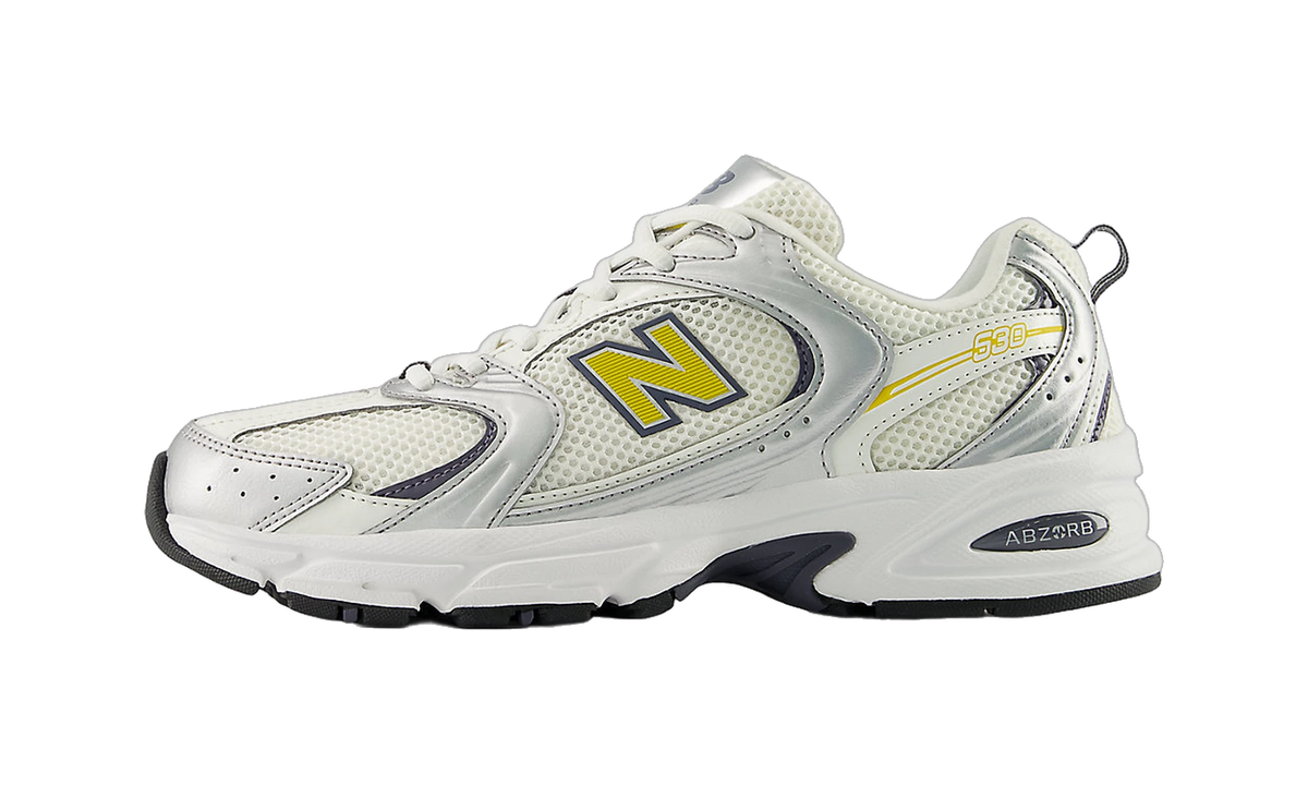 Overkicks - New Balance 530 Silver Yellow Metalic (U530153) - vista lateral